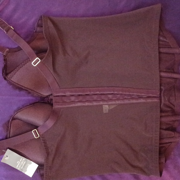 CACIQUE 40DD plum corcet adjustable straps - Picture 3 of 8